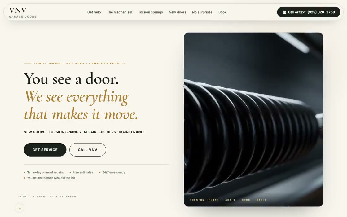 A Trade Studio website built for a gate and garage door company.